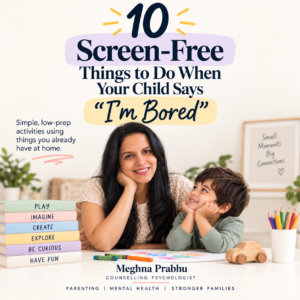Free Parenting Tools, 10 Screen-Free Activities for Kids printable guide